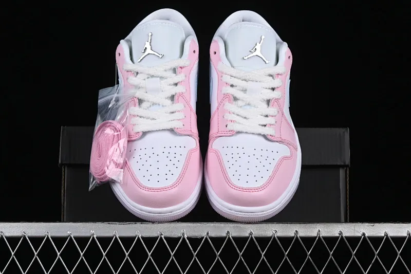 All categories Air Jordan Jordan series basketball shoes Air Jordan 1 Low Z version Air Jordan 1 Low "White/Pink Foam/Glacier Blue" AJ1 Joe 1 Valentine's Day low-top cultural casual sneakers HM3706-141